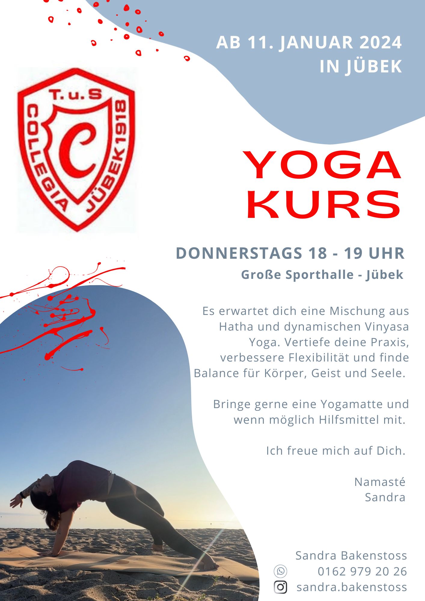 Yoga Kurs: ab 11. Januar beim TuS Collegia