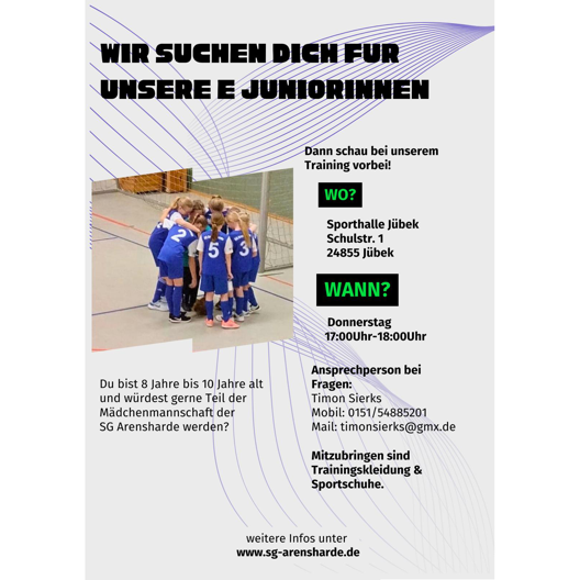 Wir suchen Dich: E-Juniorinnen ⚽️
